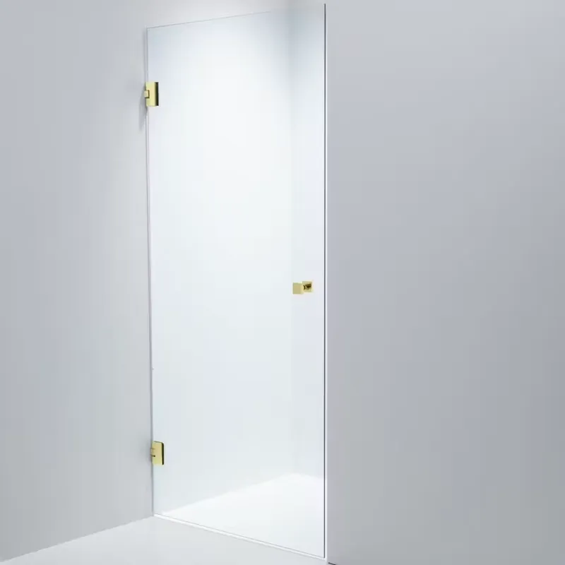 Begränsat antal | Duschdörr DuschbyggarnaSwing Design800 mm, Guld, Klarglas, Vänster